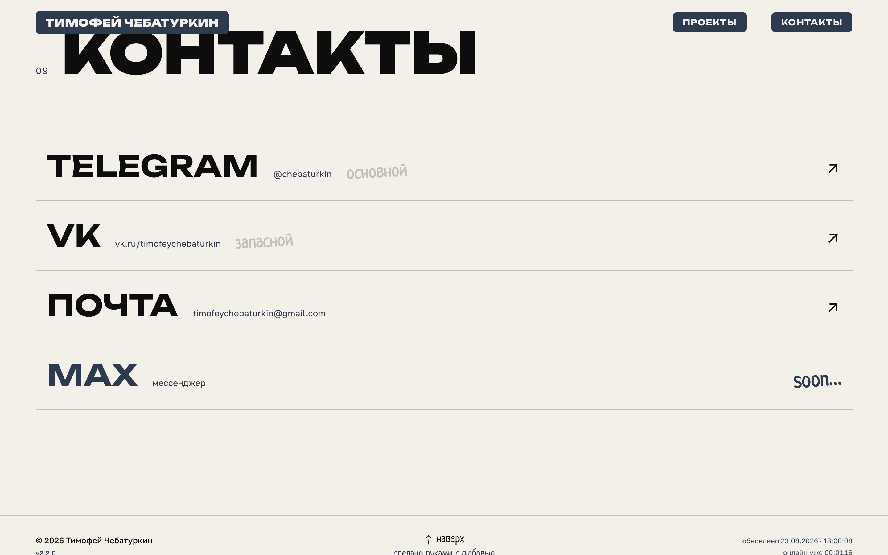 Унифицированный подвал сайта